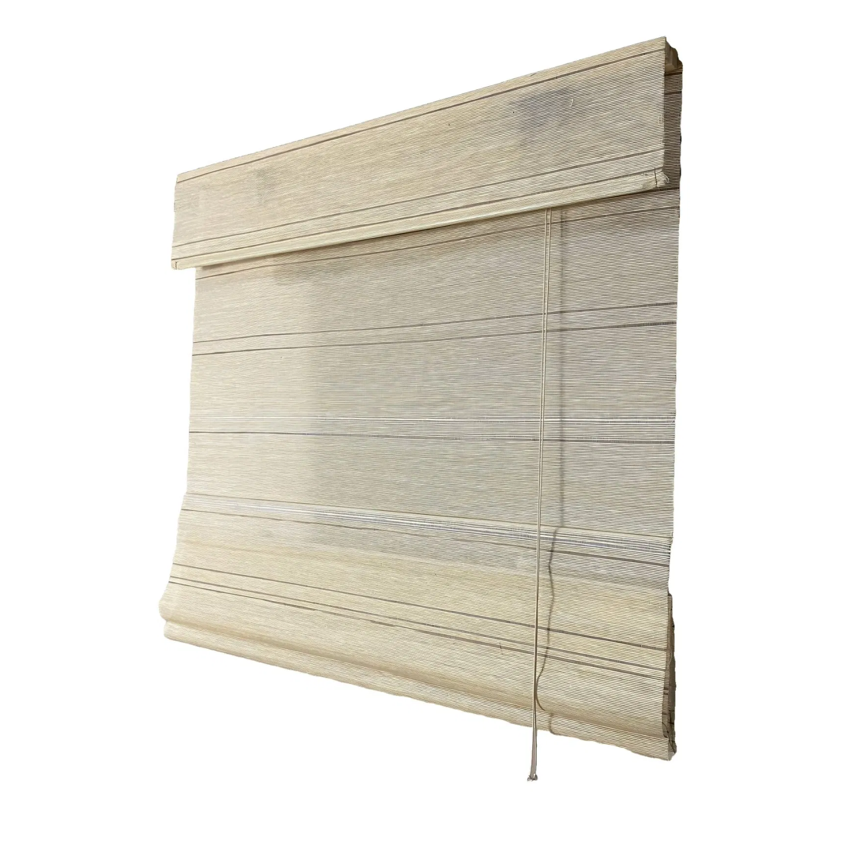 Shining 100% Pure Natural Light Filtering Woven Roman Wood Shades for Interior Decoration