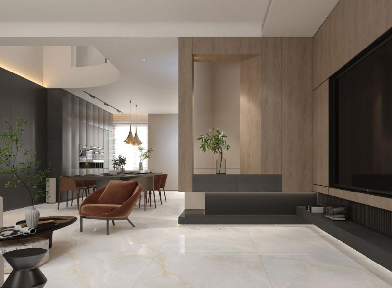 Premium Indoor Jade White Marble Slabs with Golden Veins