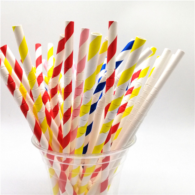 Biodegradable Paper Drinking Straws Disposable Bendy Paper Straws