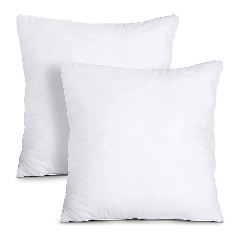 Custom Size White Sofa Square Hotel Throw Pillows