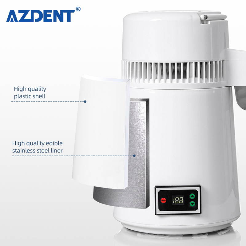 Home Water Distiller Machine with Stainless Steel Inner Tank and 4L Jug