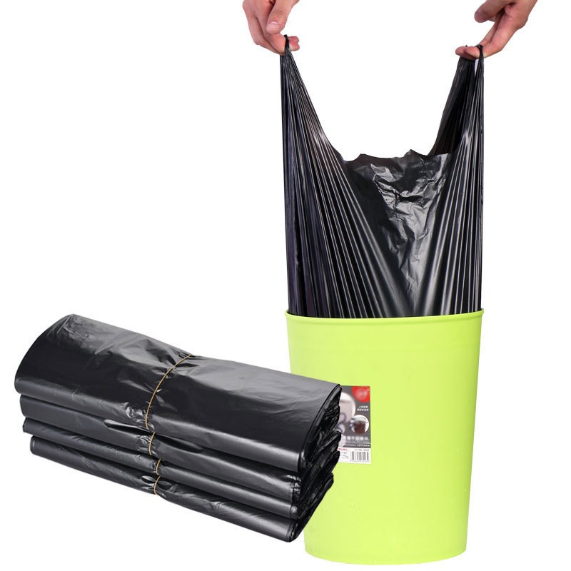 Custom Made Factory Price Recyclable & Eco Friendly Hand-Held String Plastic Drawstring Design Trash LDPE Garbage Bag