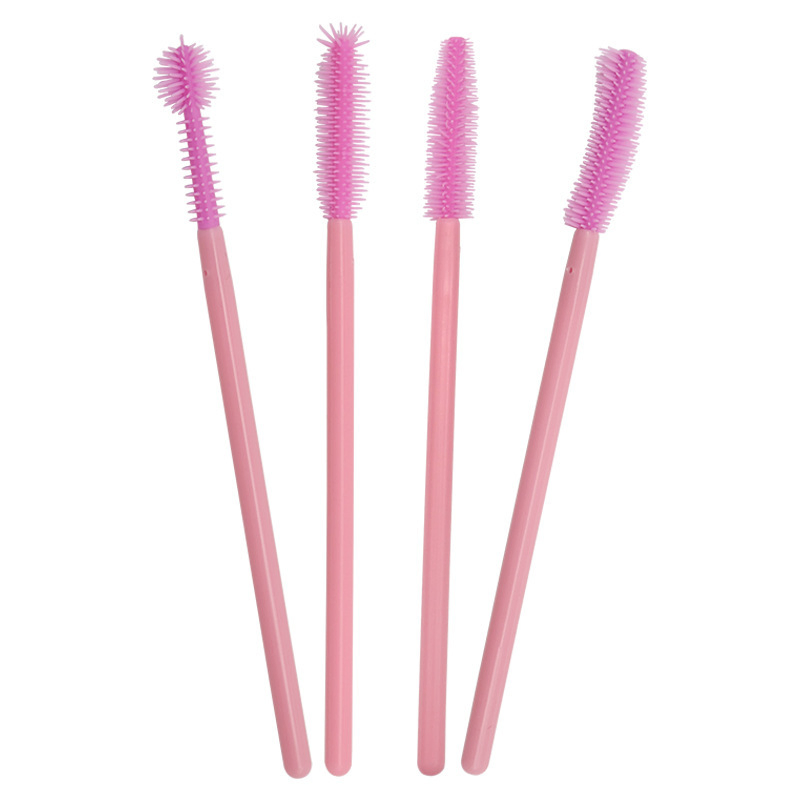 Mt Lashes Supplier Colorful Disposable Mascara Brush Silicone Head Wands Applicator Makeup Brush