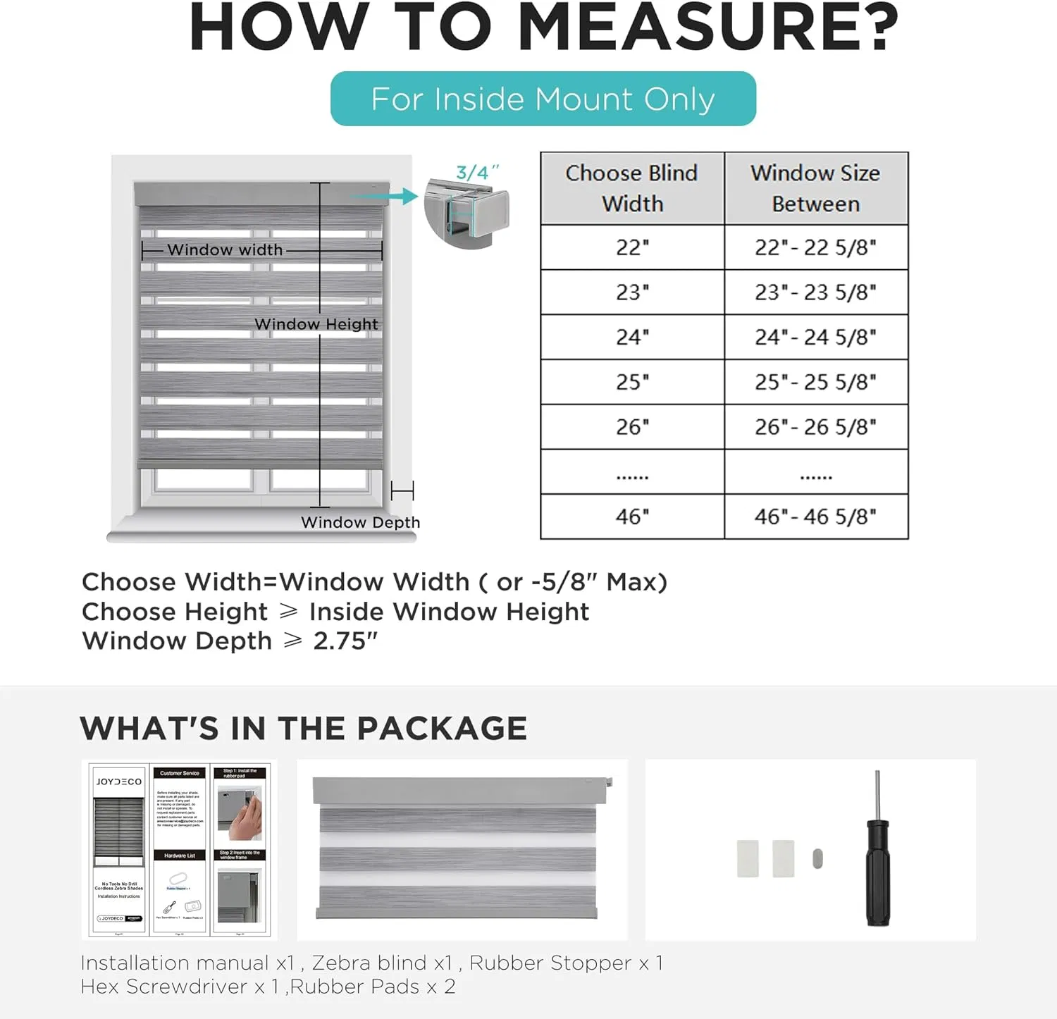 No Drill Not Zebra Blind, Manual Control for Indoor Blind Cordless Zebra Blinds