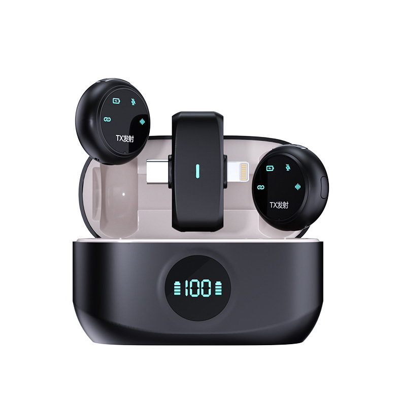 Professional Lapel Mic Recording Wireless Lavalier Microphone for Mobile Phone