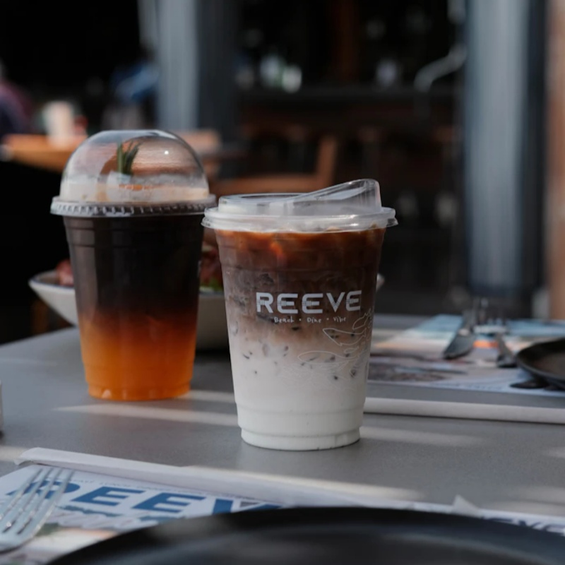 Одноразовые прозрачные чашки из PLA для сока и кофе