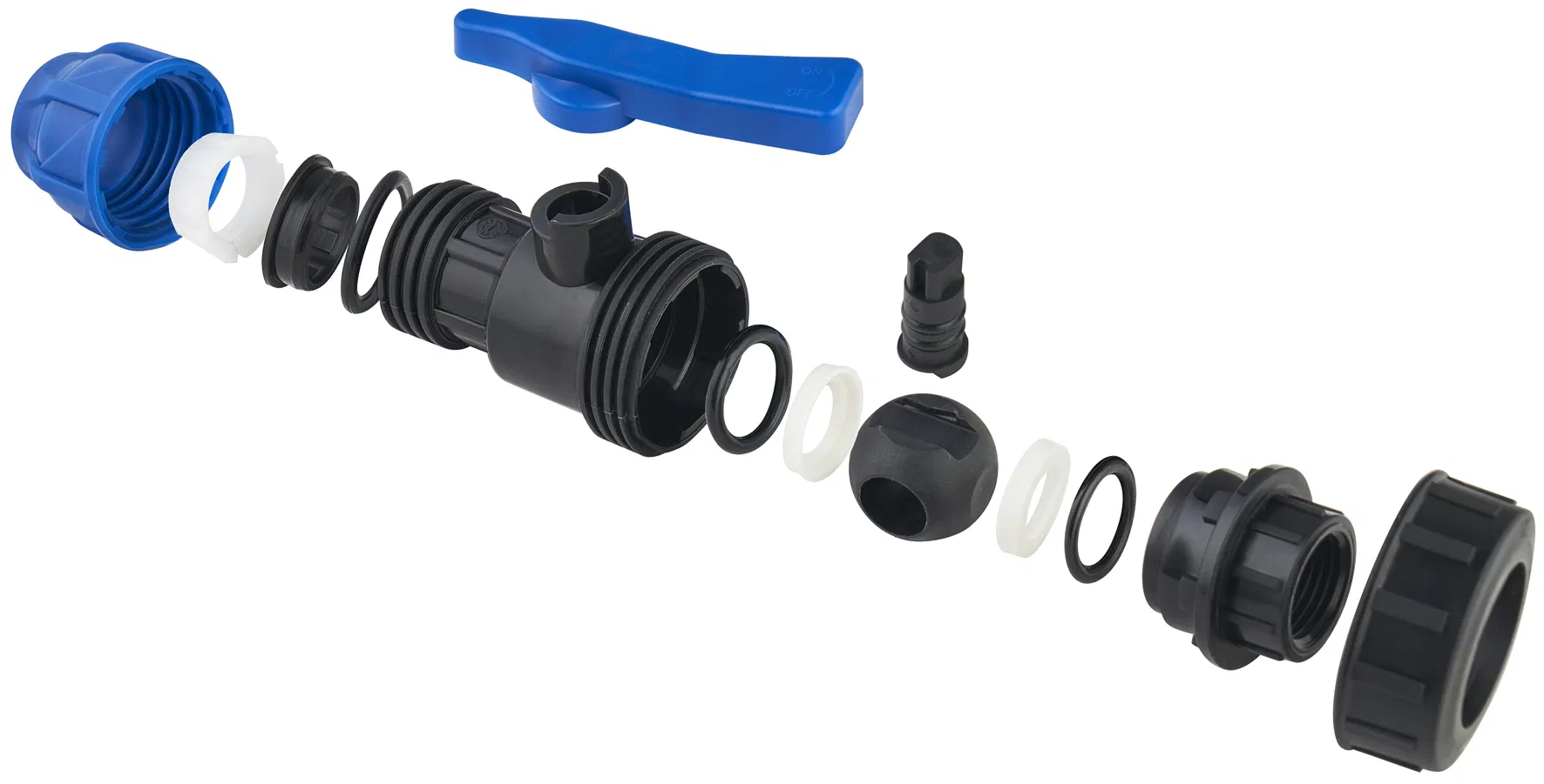 Drip Irrigation Ball Valve High Quality PP Plastic China Flange Water Equal Forged BSPT Green Pn16 Hexagon ISO9001