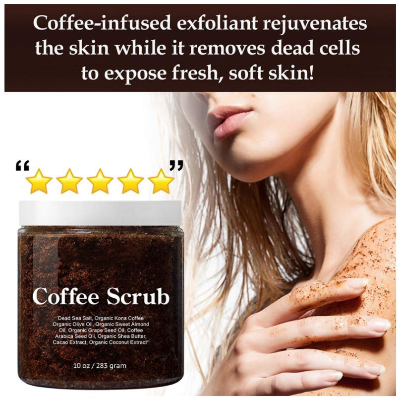 OEM Natural Skin Care Coffee Body Scrub for Stretch Marks Acne Cellulite