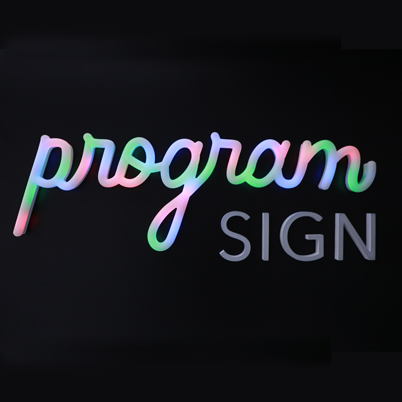Custom Face Lit Acrylic Illuminated LED Signage with RGB Program for Advertising