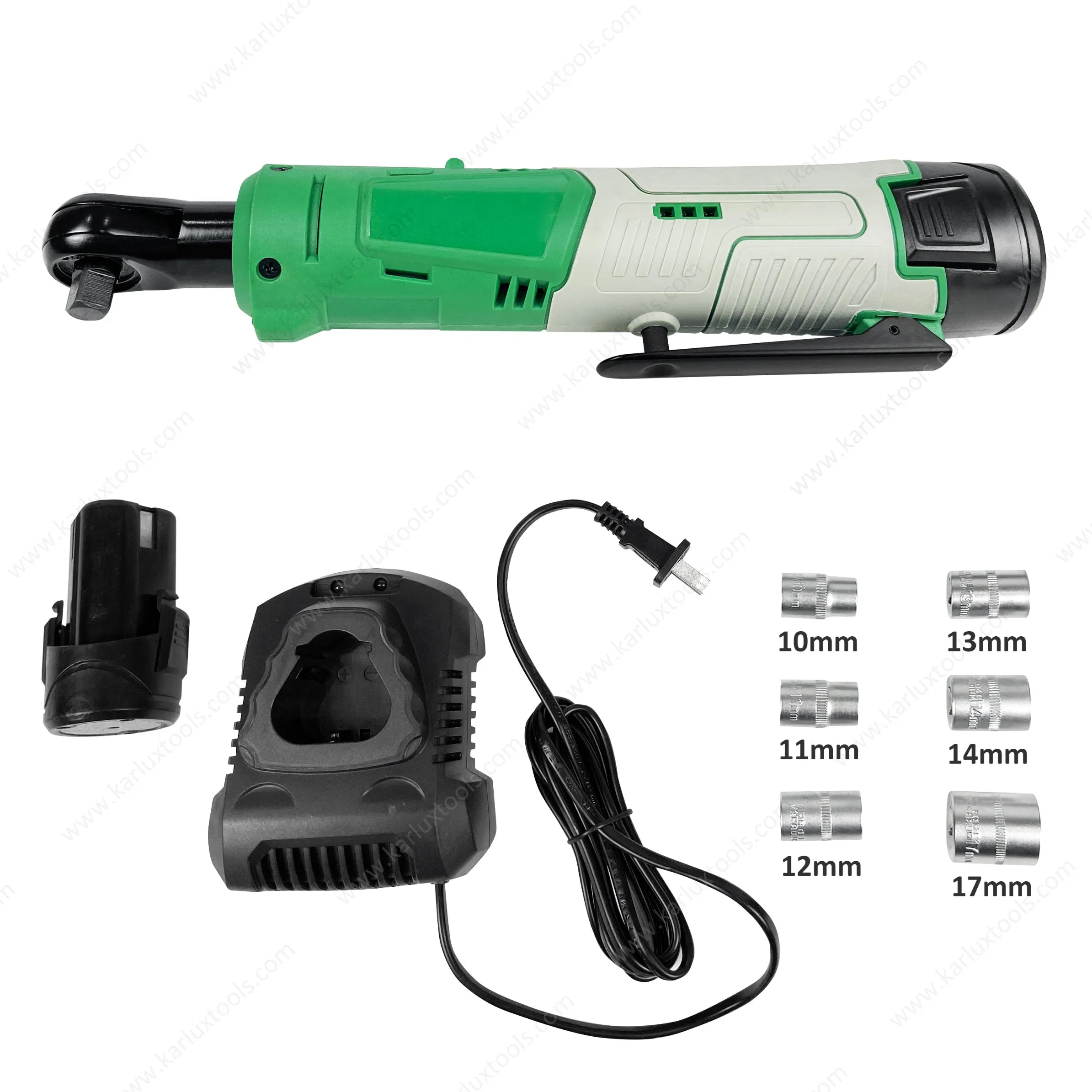3/8'' Square Bore 12V 41nm 200rpm Lithium Power Battery Torsion Battery Kit Cordless Ratchet Wrench