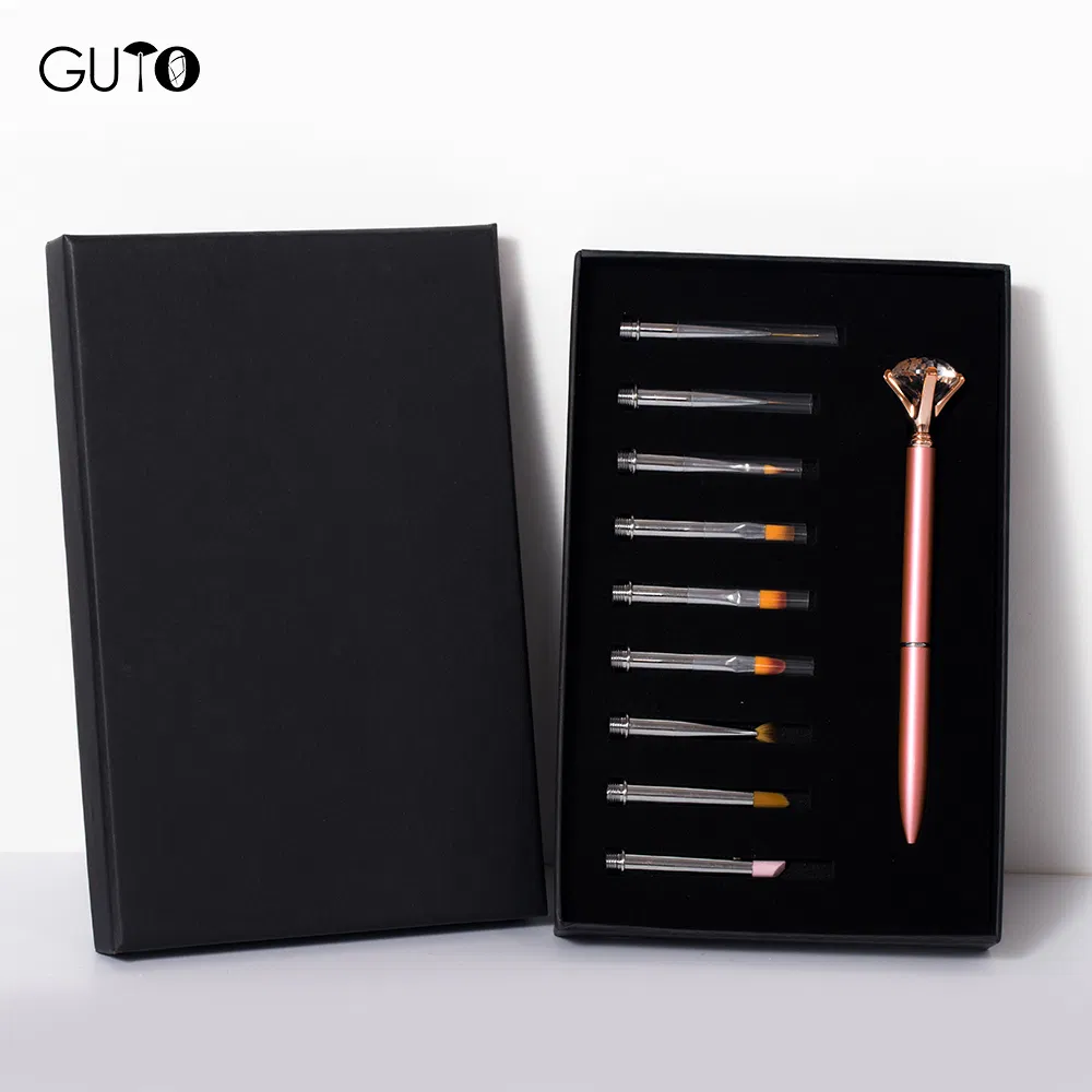 Guyo New Synthetic Hair Metal Handle Nail Art Brush