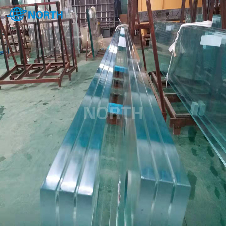 15mm Polished Edge Clear Temepred Laminated Glass with SGCC