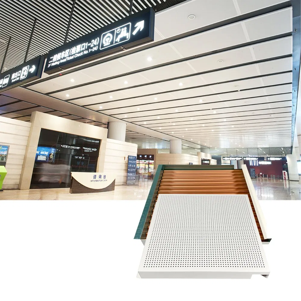 Customized 2.0mm Windproof Aluminum Hook-on Ceiling Panel for Commercial Building