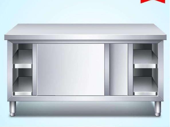 Stainless Steel Assembly Sliding Door Table, Kitchenware for Hotels and Restaurants, Kitchen Equipment