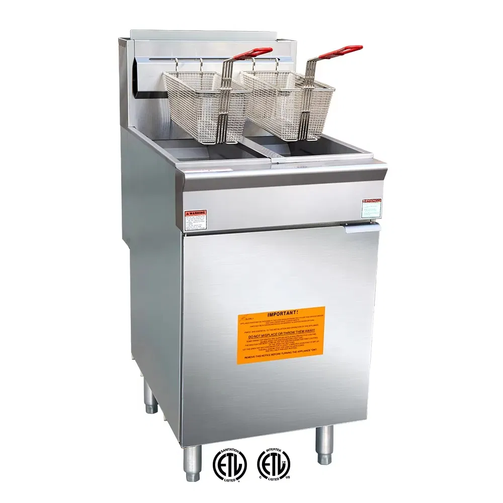 ETL-Certified Eagle 5 Burner 35L Commercial Gas Deep Fryer Chicken Frying Machine for Pizza Bread Restaurant Use Made in China