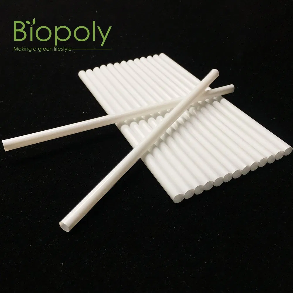 White Color Customize Logo PLA Drinking Straws for Coffee Milk Tea