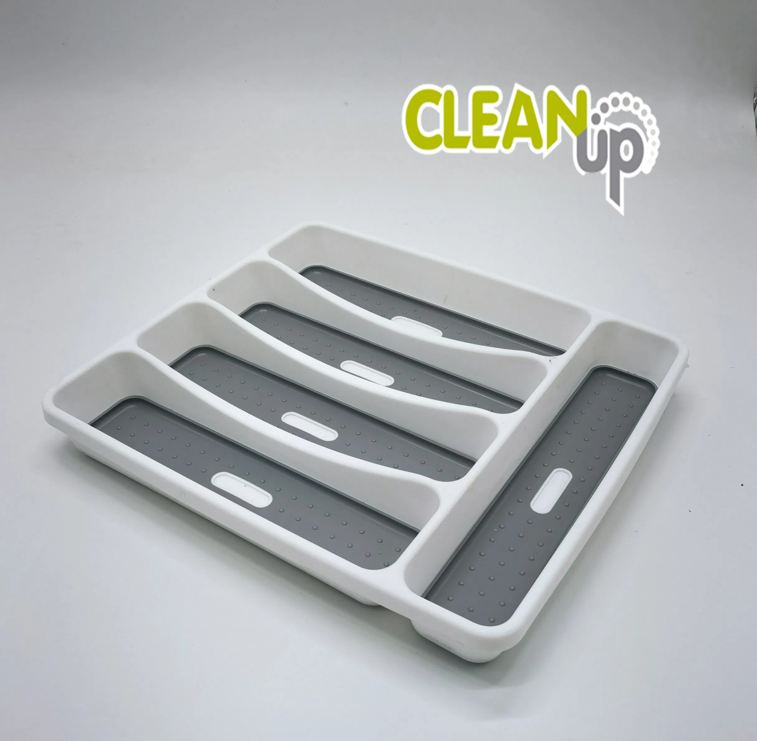 Kitchen Cabinet Drawer 5-Compartments Non Slip Silverware Cutlery Tray