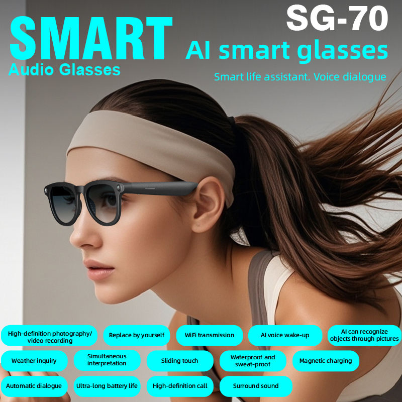 Умные очки Ai Smart Glasses с камерой и Bluetooth
