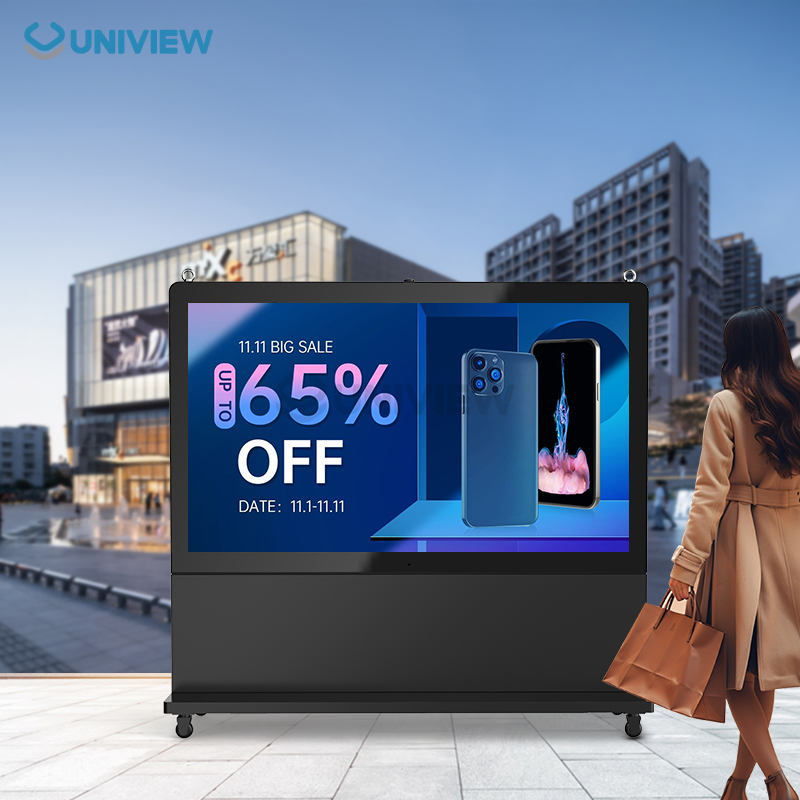 Uniview 75 Inch Outdoor Digital Touch Kiosk LCD Touch Optional Waterproof Floor-Standing Advertising Player for Shopping Mall