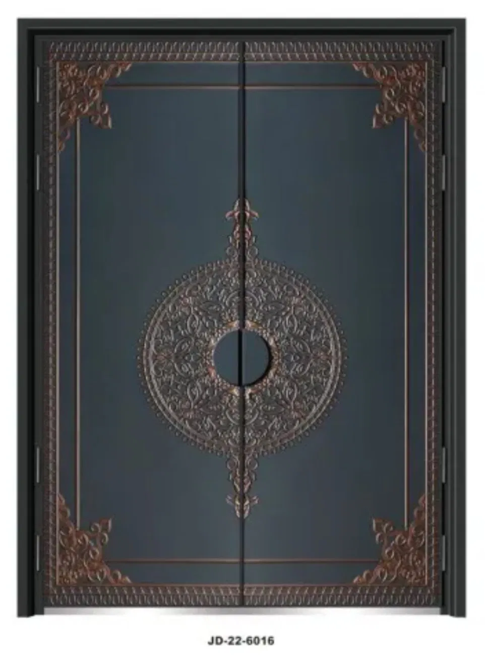 Classic Customized PVC Green Garage New Steel Composite OEM ODM Luxury Entrance Exterior Glass Metal Firerated Waterproof Security Door