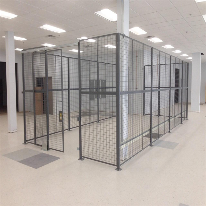 Hinged Welded Wire Mesh Security Room Machine Guard Sliding Door