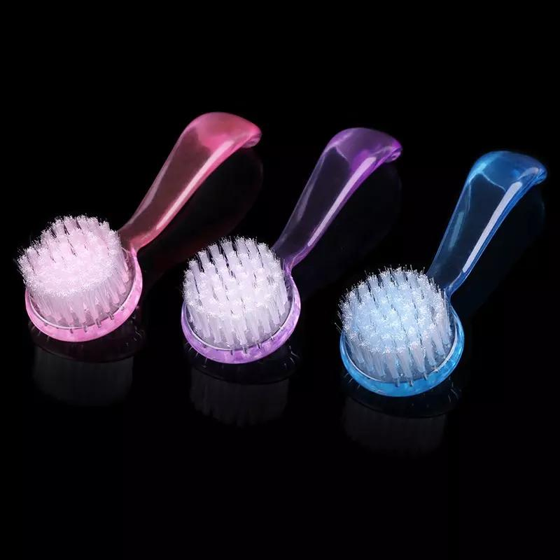 Nail Beauty Tools Plastic Long Handle Round Head Nail Dust Cleaning Brush Manicure Pedicure Nail Art Brush