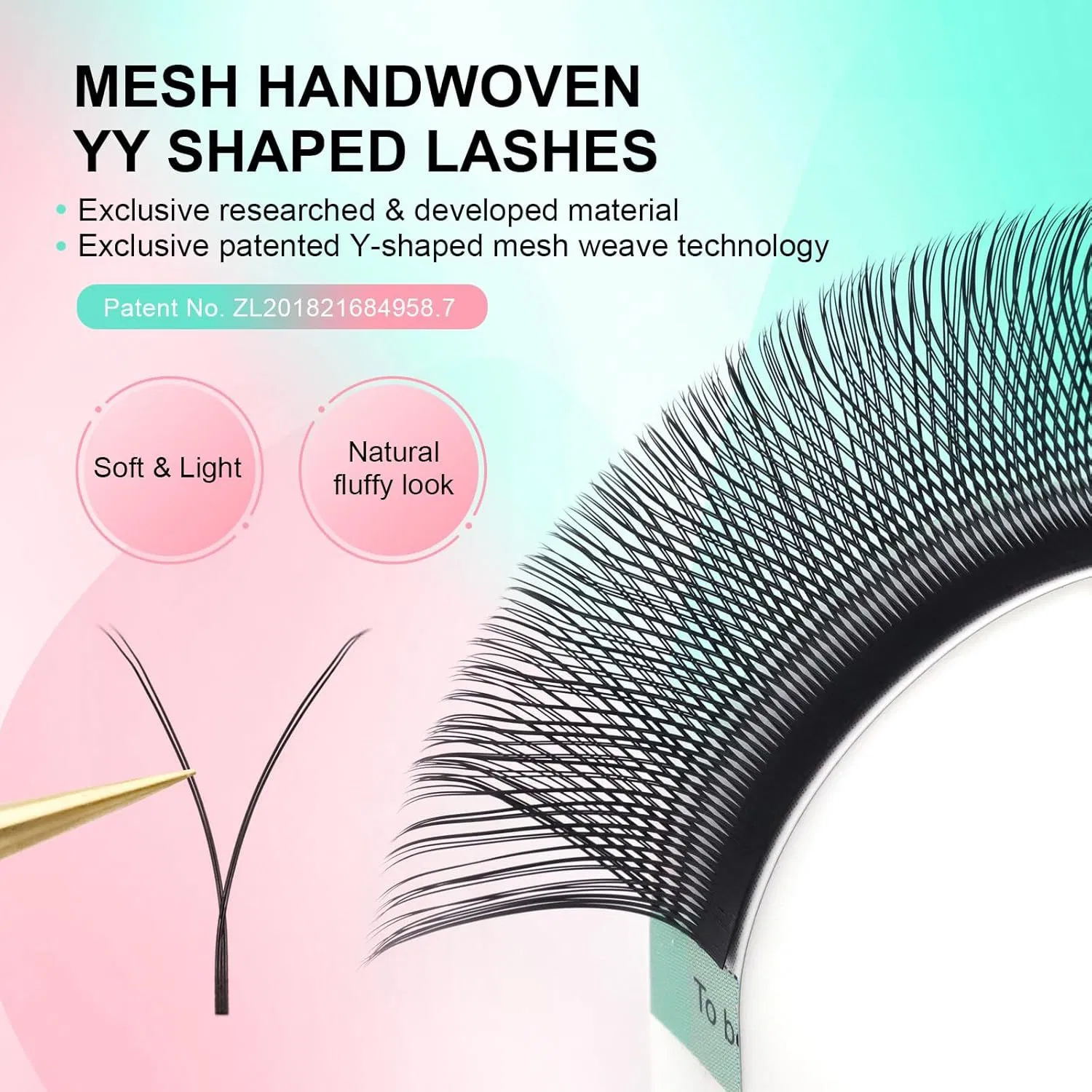 Premium Mink Soft Light Natural Net Cross False Yy Shape Eyelash Extension
