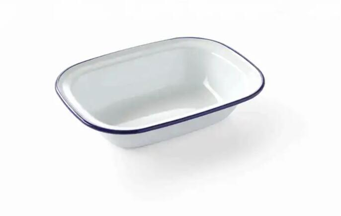 Useful Home and Restaurant Metal Enamel White Bowls and Plates