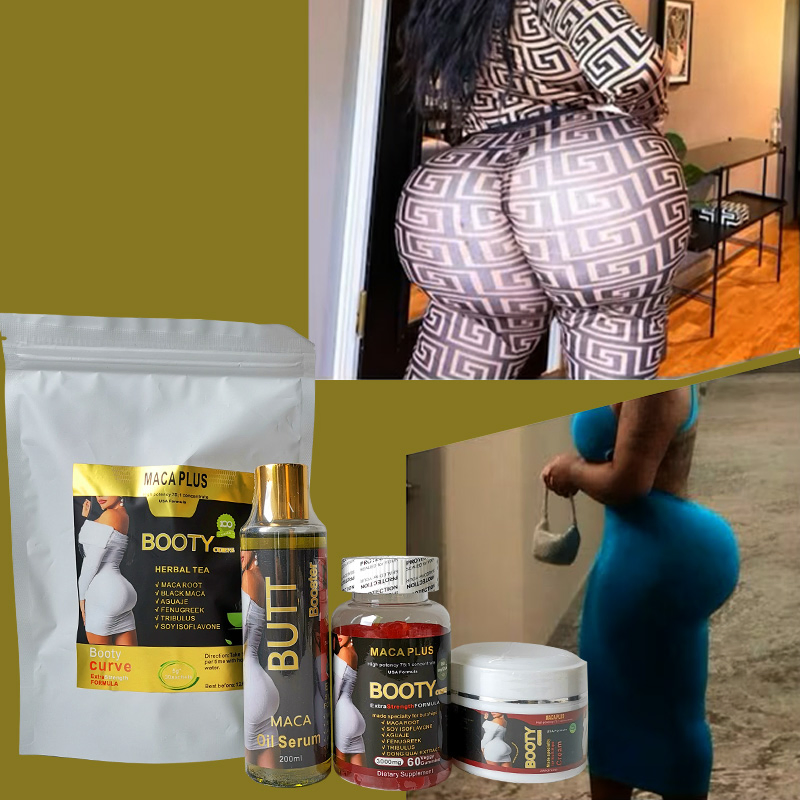 OEM/ODM Big Butt Enlargement Set Aguaje Ultimate Black Maca Buttocks Hip Enlargement Oil Cream Butt Lift Enhancement Cream Set