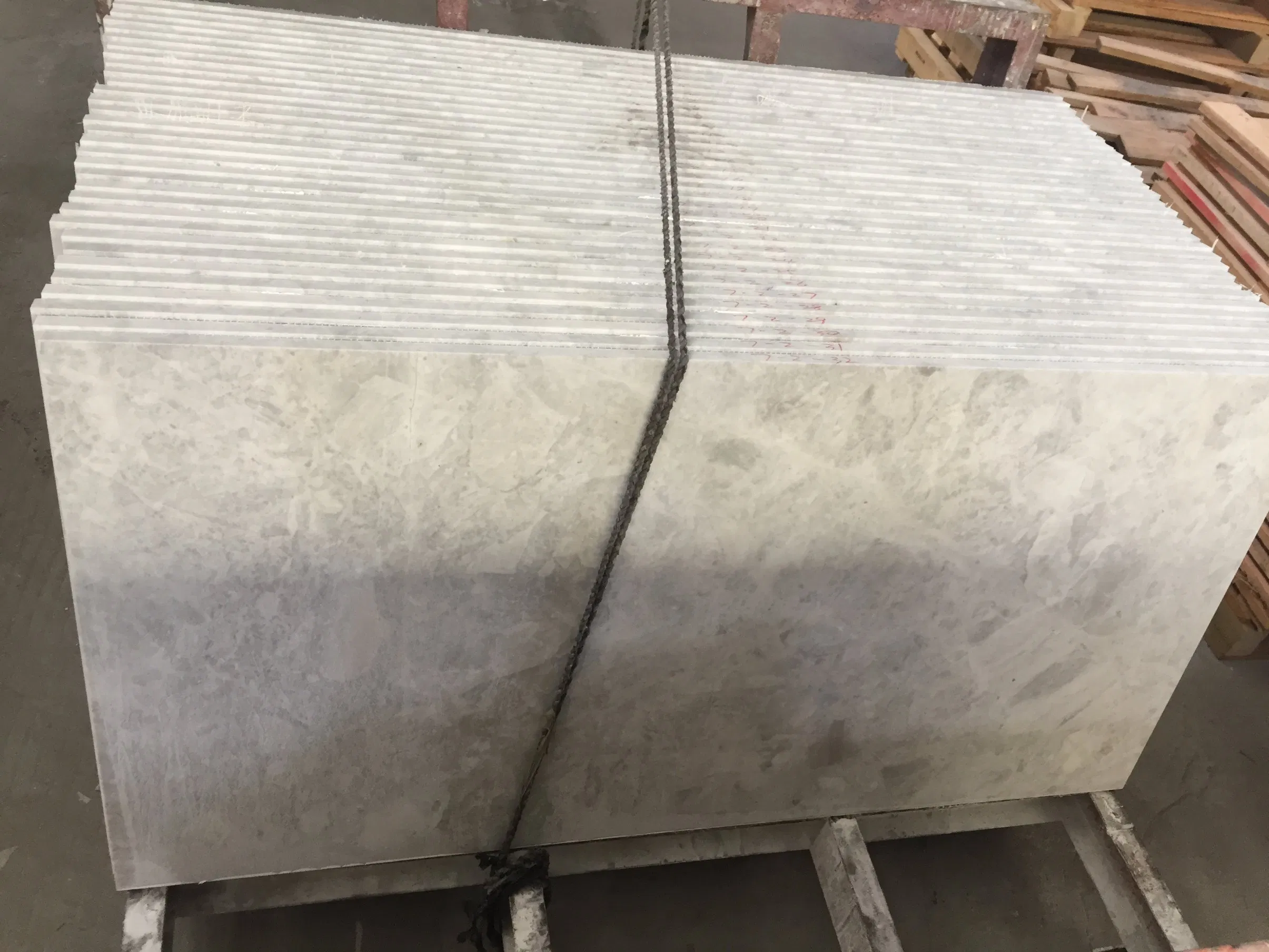 Noble White and Light Grey Marble for Villa Floor Tile