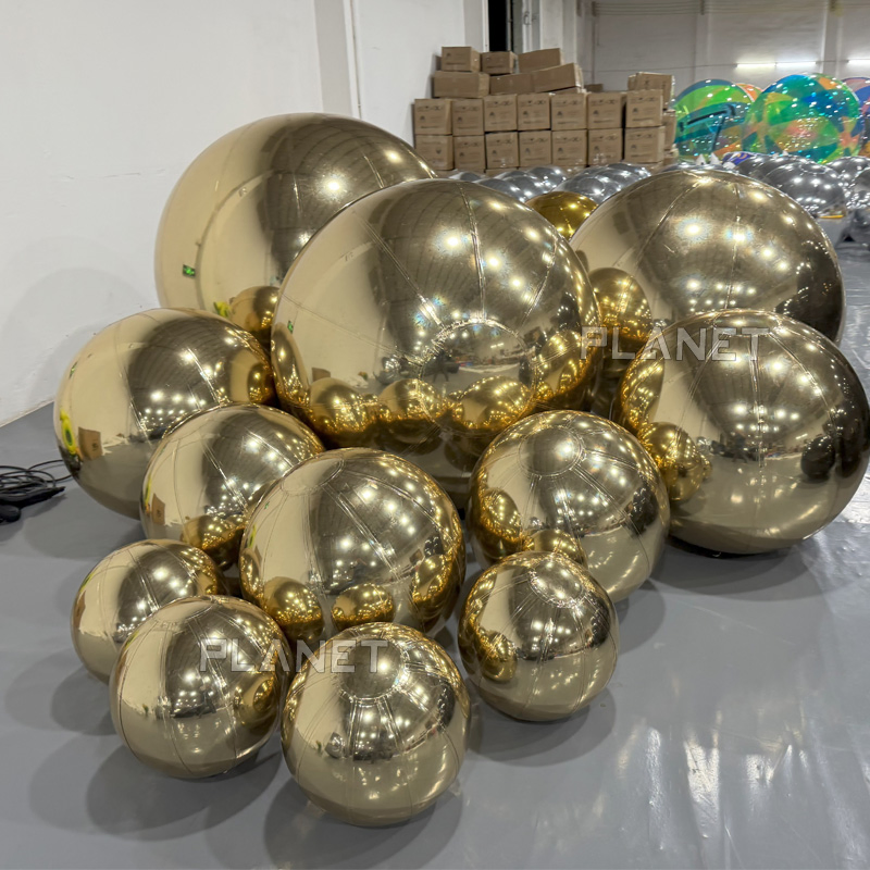 Colorful Reflective Party Hanging Inflatable Decorative Mirror Balloon for Wedding