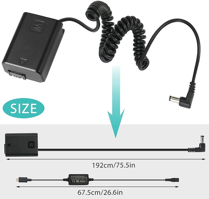 Адаптер питания AC-PW20 USB-C для Sony Alpha