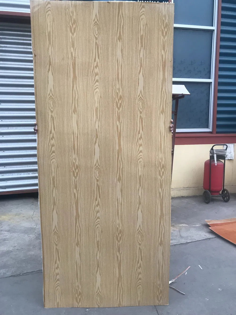 3mm Melamine Moulded HDF Door Skin Natural Wood Veneer Door Skin