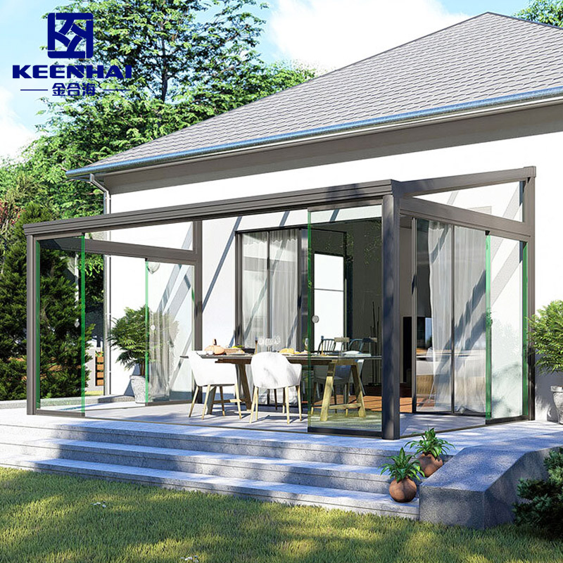 The Newest Garden Shed House Steel Wholesale Modular Prefab Glass House Outdoor Glass Room Roof Sunroom