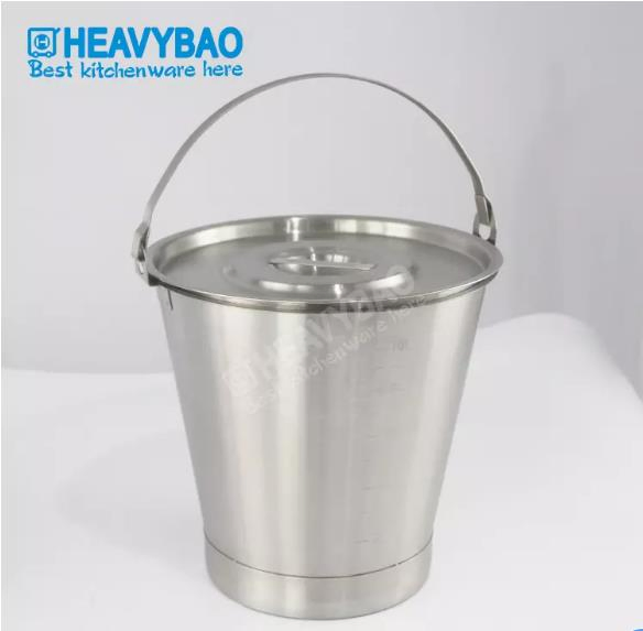 Heavybao Stainless Steel Inclined Pail Water Bucket