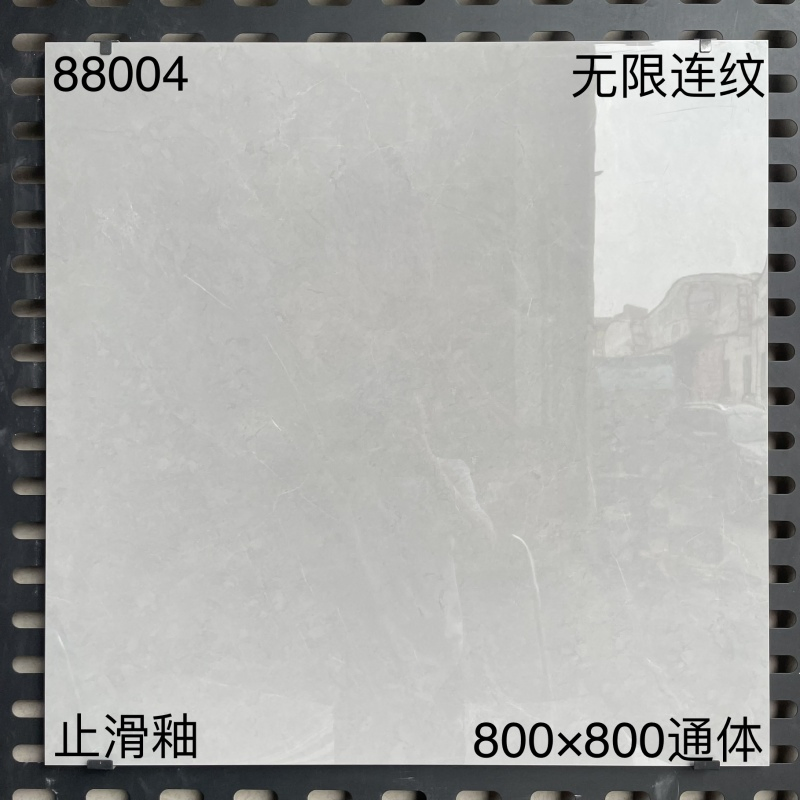 Elegant Grey Glossy Finish Full Body Marble Tile 800X800 Antislip Acid-Resistant Indoor Outdoor Porcelain Floor Tile Living Room