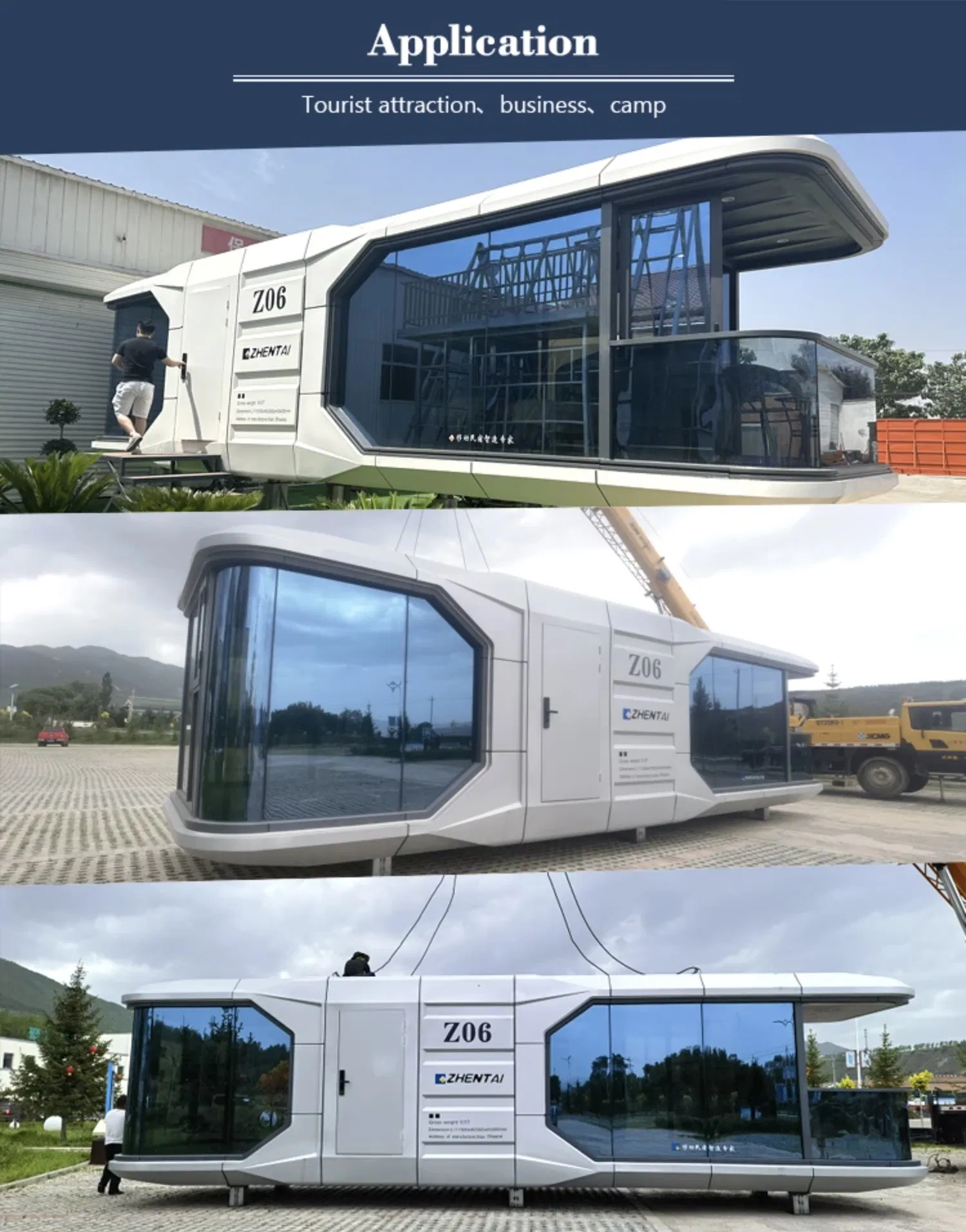 Mobile Prefabricated House Luxury Portable Space Capsule Hotel Vacation Space Commercial Space