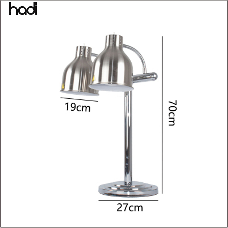Hotel Supplier Buffet Wedding Carving Station Heating Lamp Stainless Steel Antique Copper Silver Gold Table Lamp 250W Food Heat Infrared Lamp