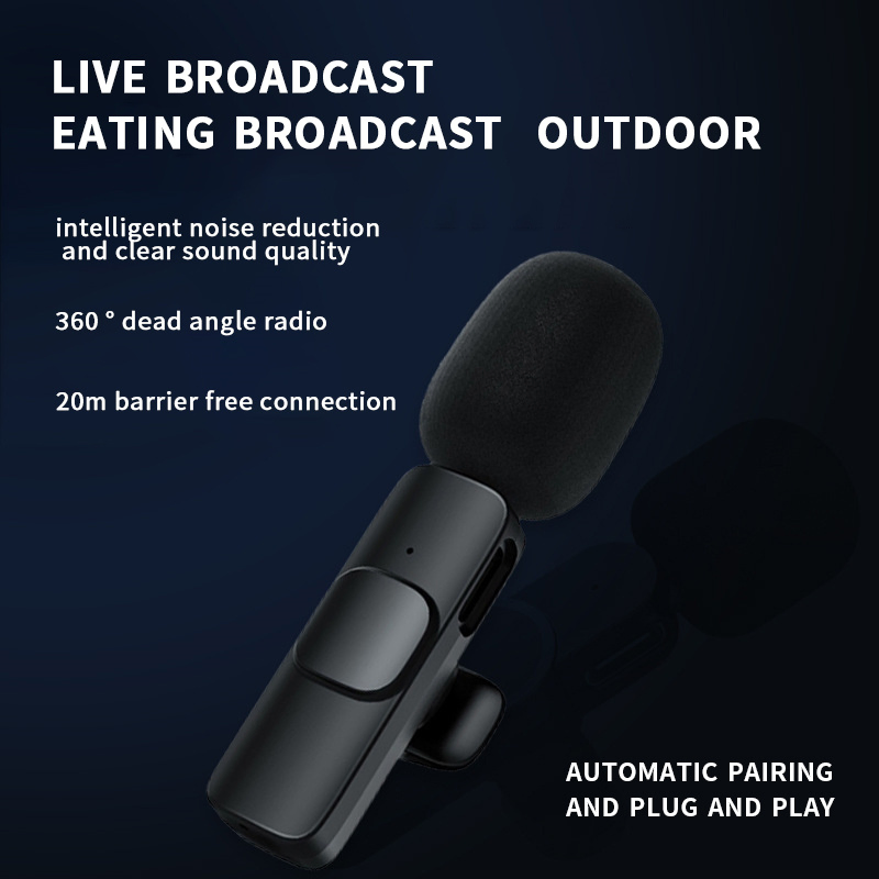 Петличный микрофон K1 Live Broadcast с шумоподавлением