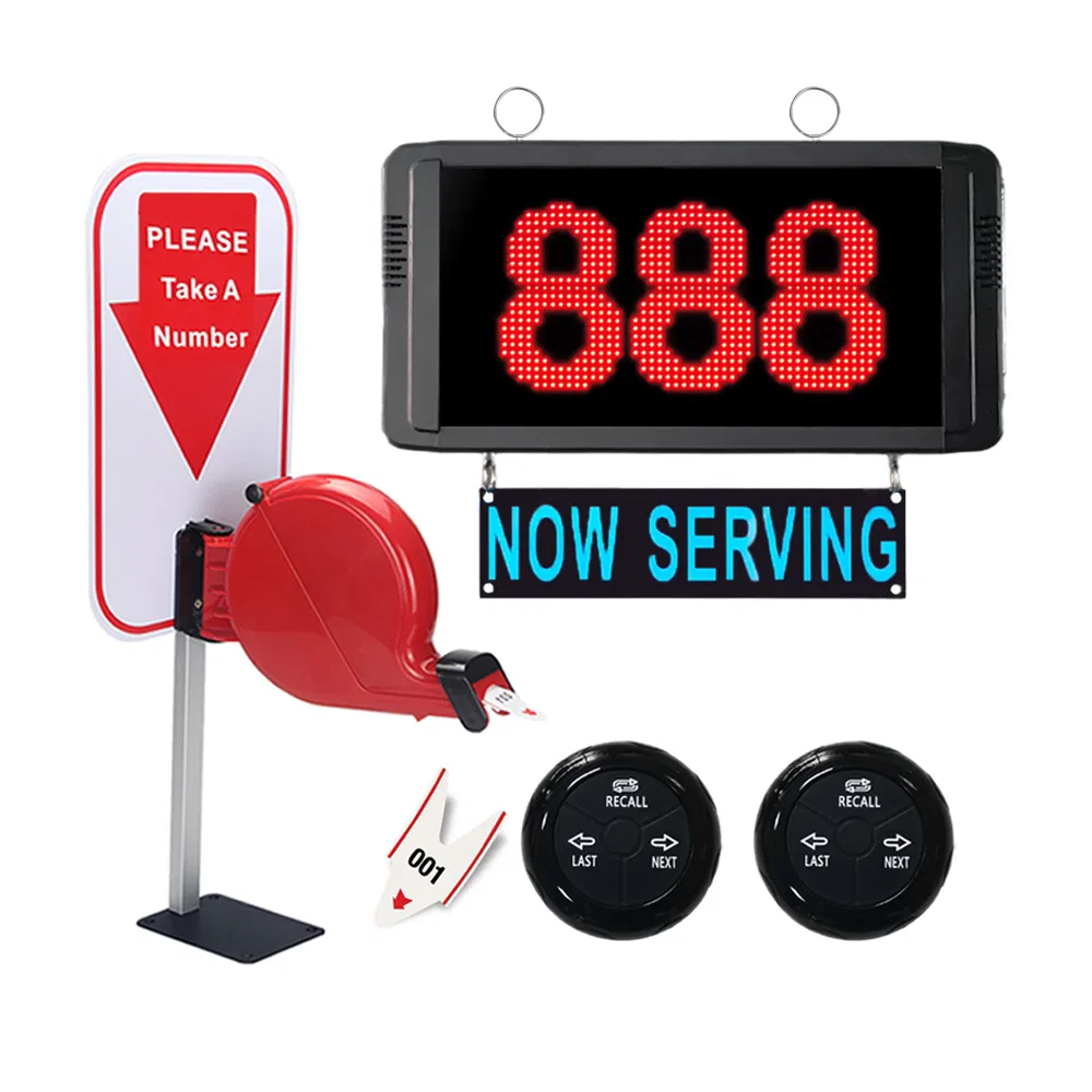 CE RoHS 3 Digits Display Queue Ticket Machine Show Next Number Counter Queue Number Screen Can Speak Spanish