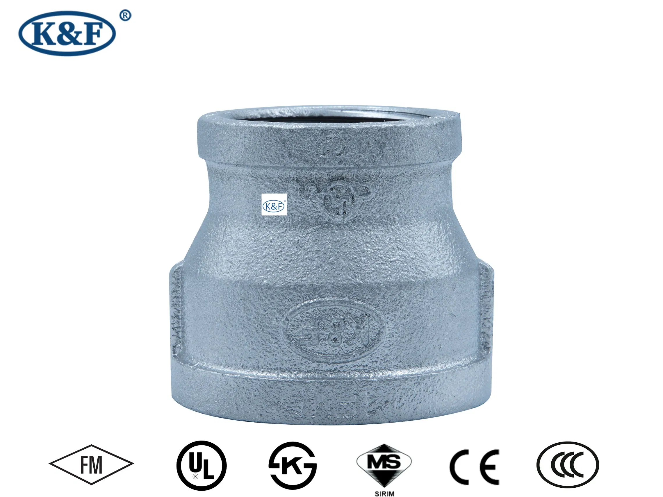 Kanaifu Malleable Iron FM/UL Factory Price Reducing Pipe Fitting Coupling Mf Socket