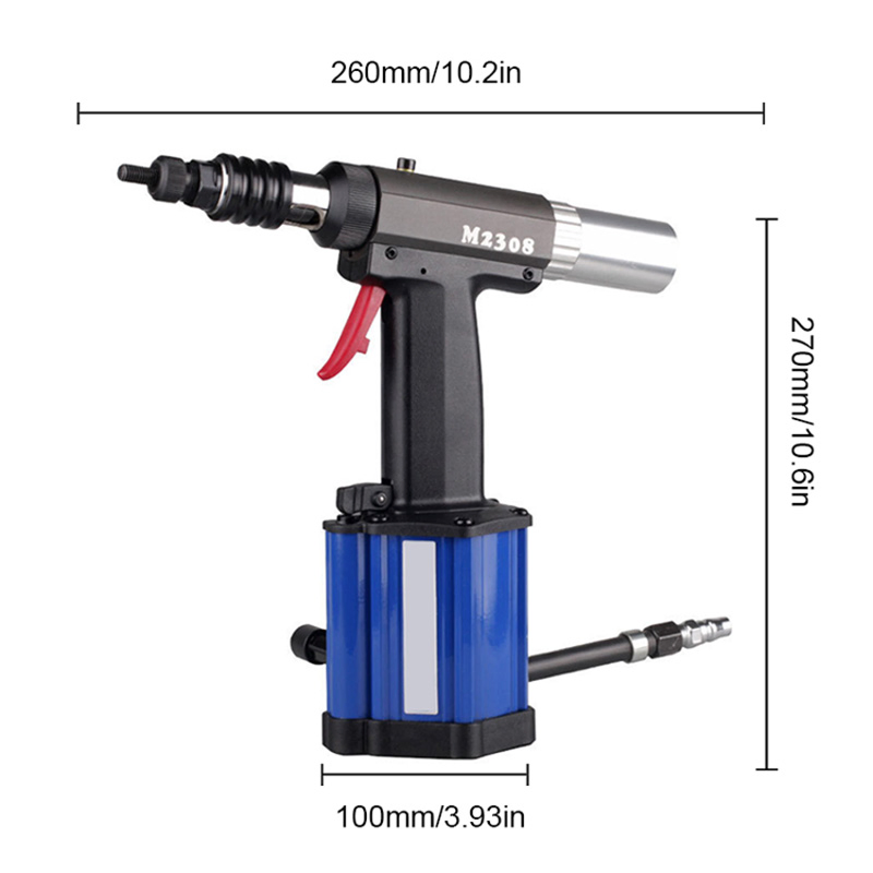 Hot Pneumatic Hydraulic Rivet Stud Gun M3-M8 Fully Automatic Convenient Air Rivet Nut Gun for All Materials