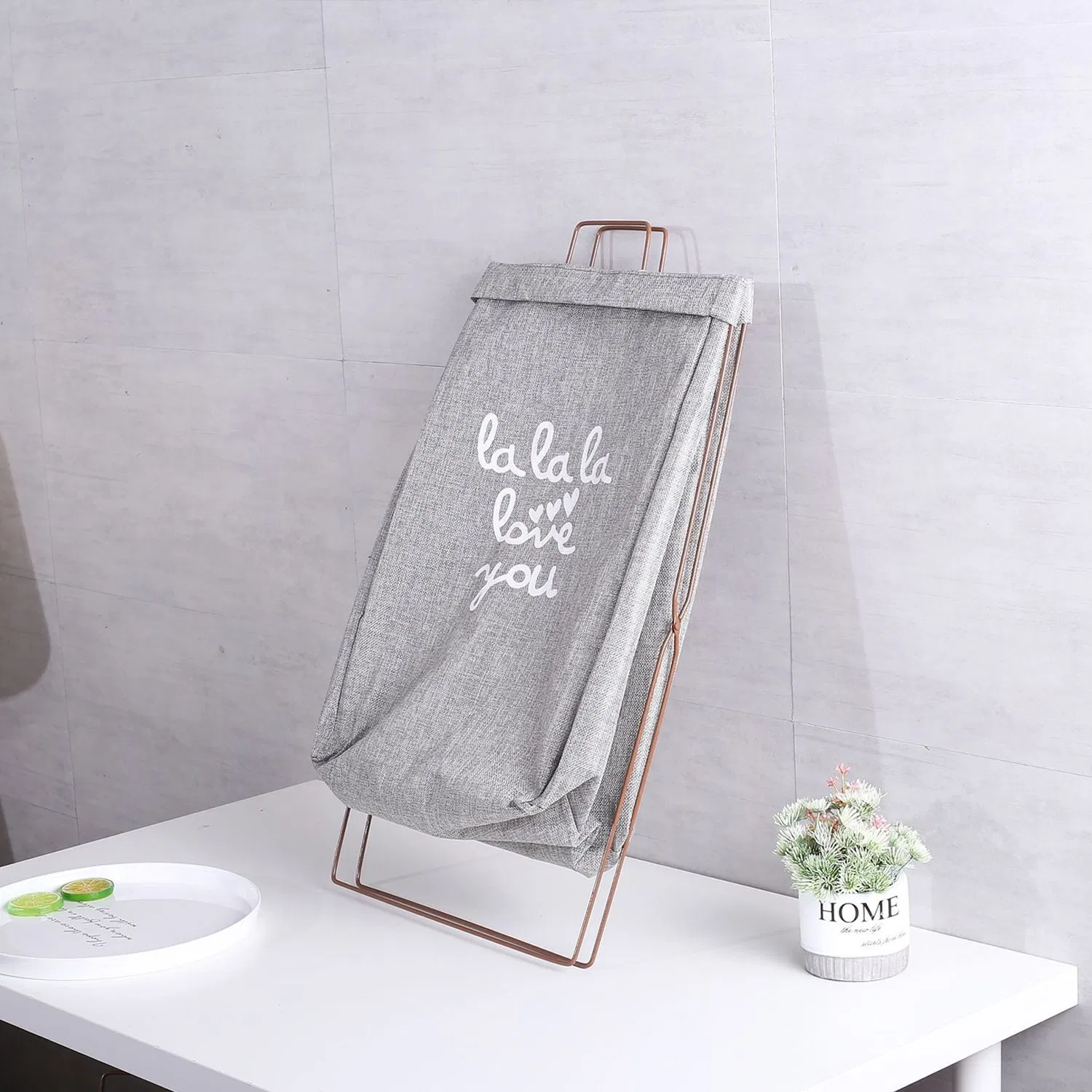 Iron Frame Folding Waterproof Dirty Clothes Basket-Storage Laundry Basket