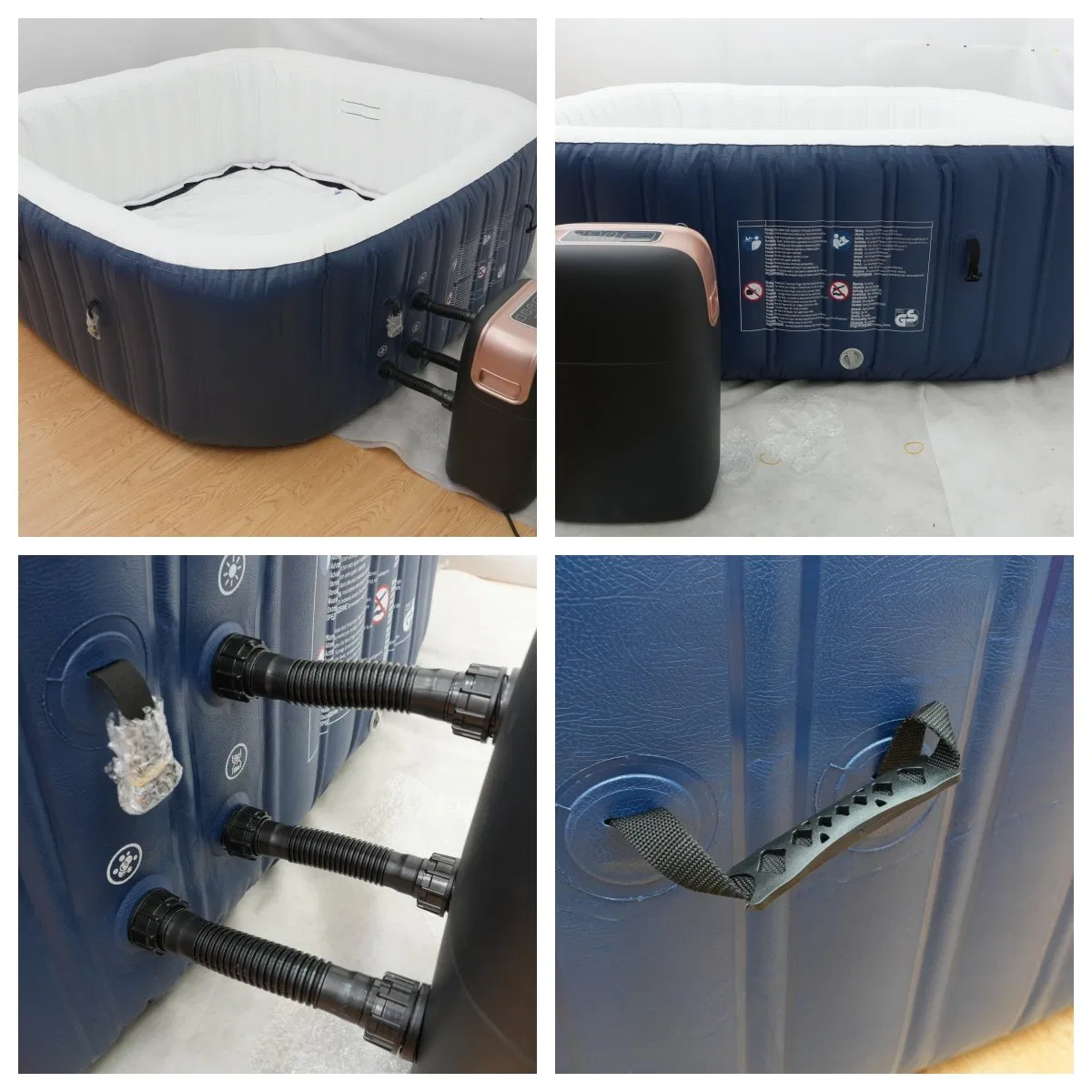 Inflatable Portable Hot Tub - 4-Person SPA with Bubble Jets