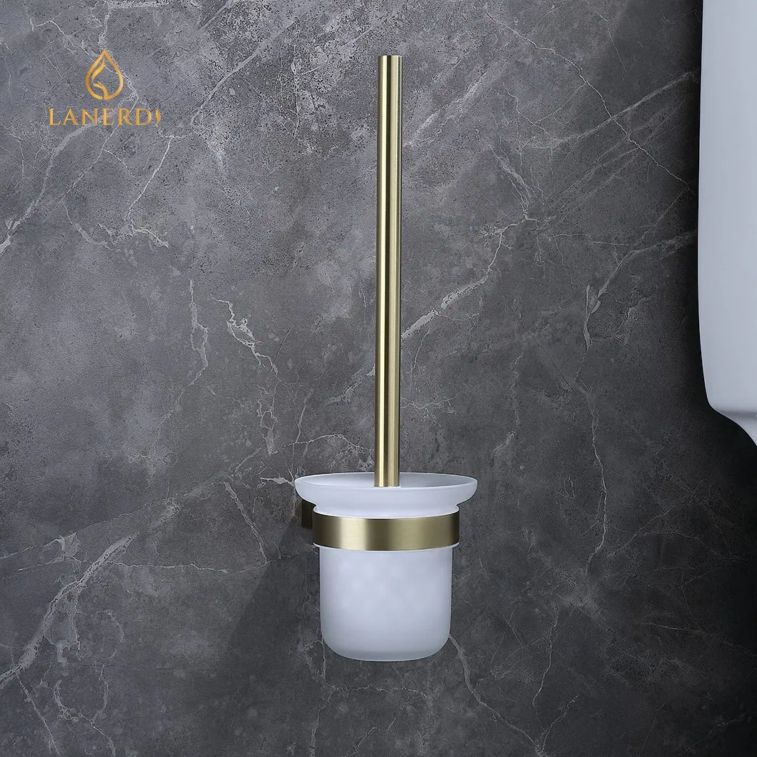 Ёршик для унитаза с держателем, золото