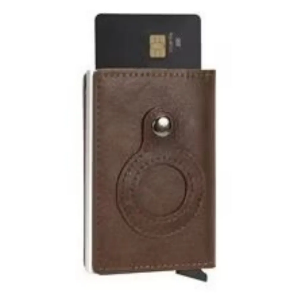 Кожаный кошелек для карт с RFID защитой