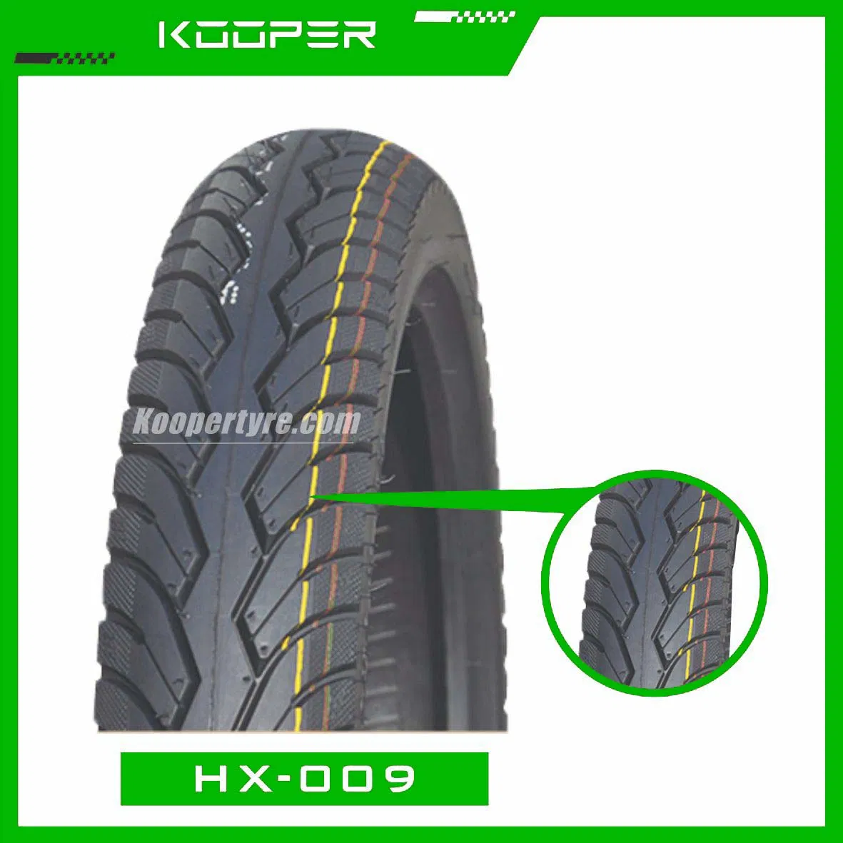 Мотошина KOOPER 90/90-18 с повышенным сцеплением