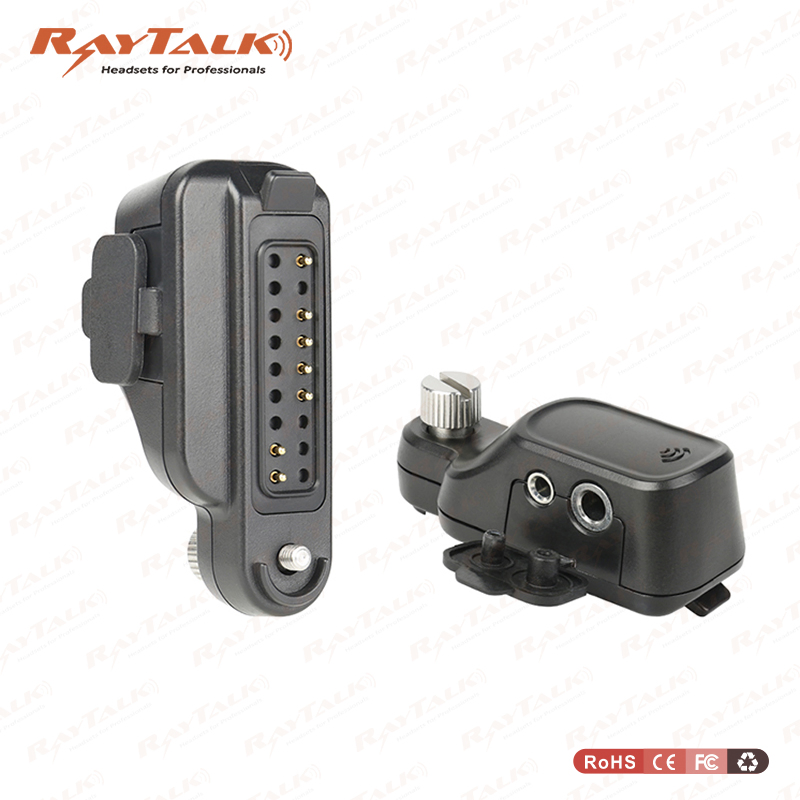 Audio Adapter for I-COM IC-F3262D, F4262D Series (14 pin) , IC-D4262dt/Ds, IC-F4400ds to Motorola 2 Pin Connector