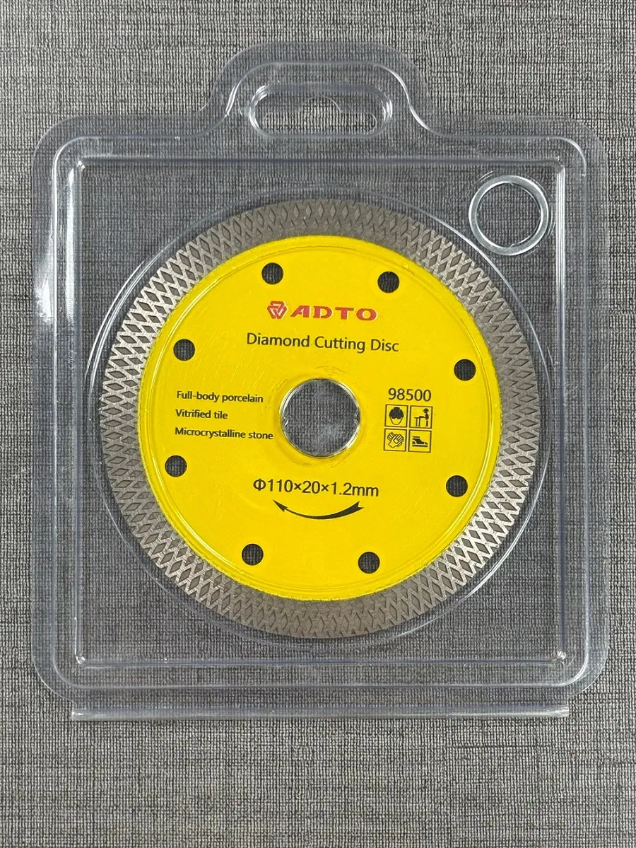 110mm 4inch Ultra-Thin Diamond Blade Mesh Turbo Tile Cutting Disc Saw Blade for Ceramic, Marble & Stone