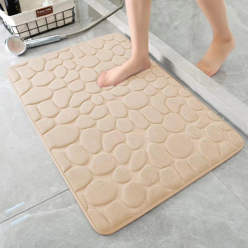 Coral Fleece Anti Slip Mat Reversible Design Bathroom Anti Slip Floor Mat